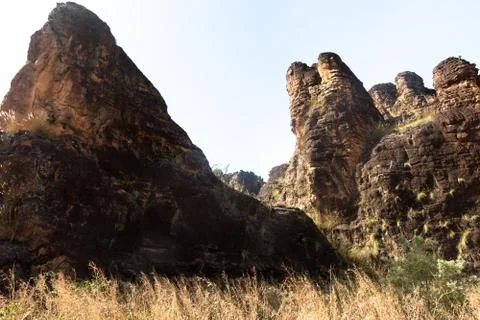 The peaks of Sindou Stock Photos