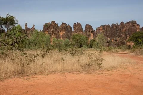 The peaks of Sindou Foto stock