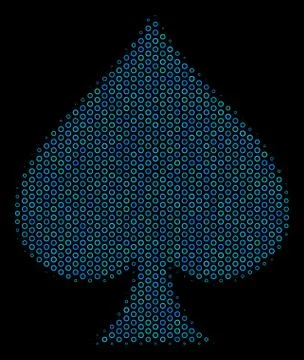 Peaks Suit Composition Icon of Halftone Bubbles Illustrazione stock