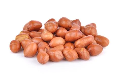 Peanats on white background Stock Photos