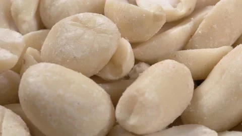 Peanut bean kernels close up. Lots of nuts. Fried kernels. Видео 143033394