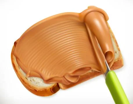 Peanut butter, 3d vector icon Stock Illustration