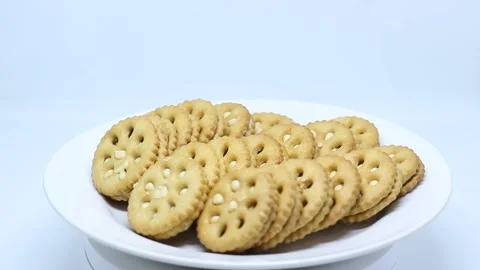 Peanut butter biscuits Stock Footage 222801862