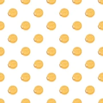 Peanut butter bowl seamless pattern repeating background Stock Illustration