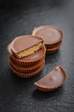 Peanut butter cups Stock Photos