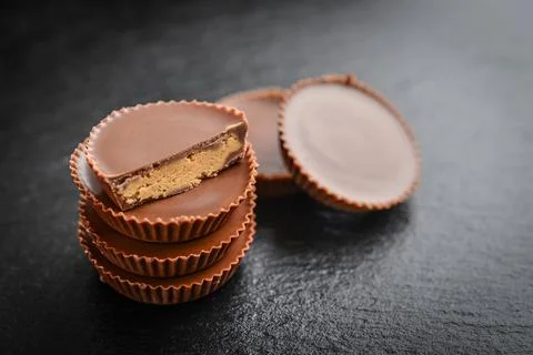 Peanut butter cups Stock Photos