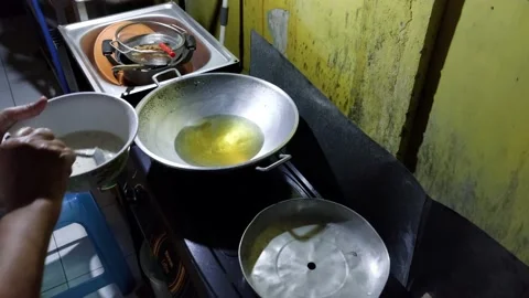 Peanut Butter Frying Technique Stock Footage 232070728