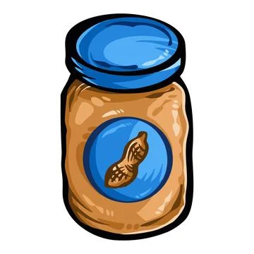 Peanut butter jam vector art illustration. Stock Illustration