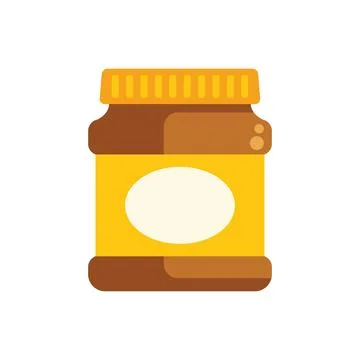 Peanut butter jar with blank label for branding Stock Illustration