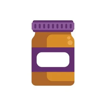 Peanut butter jar with blank label, perfect for branding Stock Illustration
