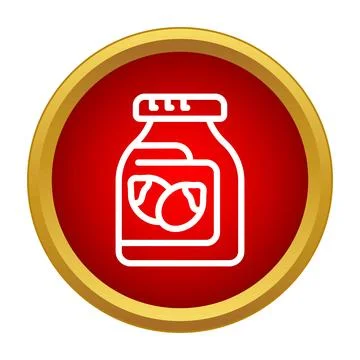 Peanut butter jar icon representing food spread Stock Illustration
