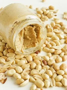 Peanut butter jar Stock Photos