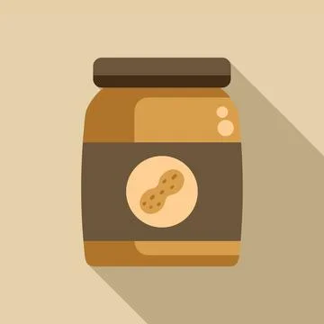 Peanut butter jar spreading on a table Stock Illustration