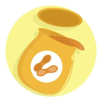 Peanut Butter Simple Flat Illustration Illustrazione stock