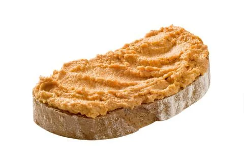 Peanut butter on sliced bread Stock Photos