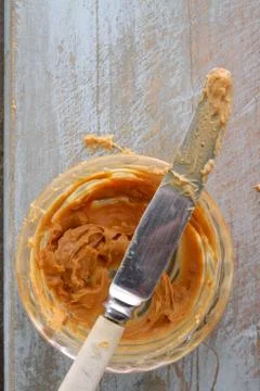Peanut butter spread Stock Photos