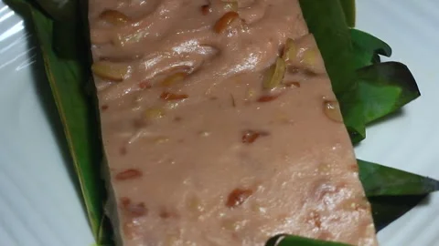 Peanut cake on plate Stock Footage 291281138