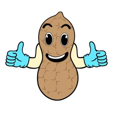 Peanut cartoon character  Stock Illustration