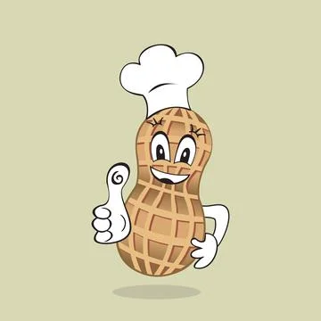 Peanut cartoon vector Stock Illustration