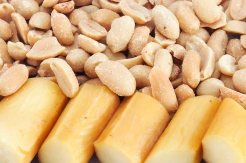 Peanut-cheese background Foto stock