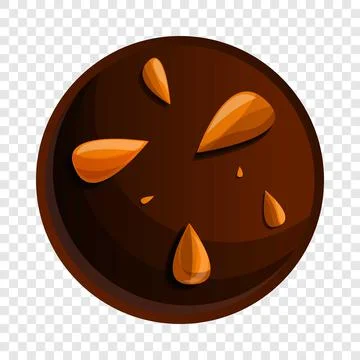 Peanut choco biscuit icon, cartoon style 스톡 일러스트