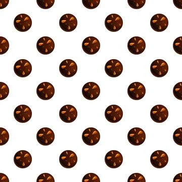 Peanut choco biscuit pattern seamless vector Stock Illustration