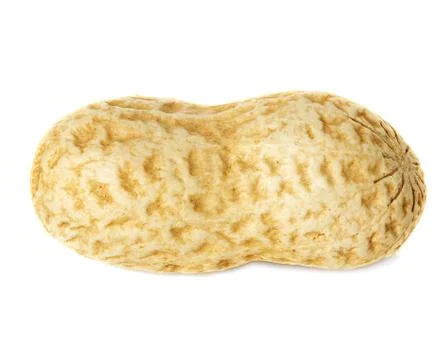 Peanut close-up isolated on a white background. Stock Photos