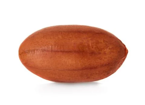 Peanut close-up isolated on a white background. Stock Photos
