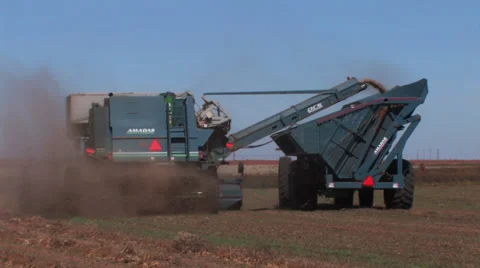 Peanut combine with trailer 1 Stock Footage 32291136
