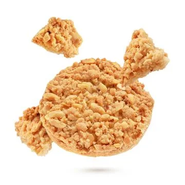 Peanut cookie isolated on white background Stock Photos