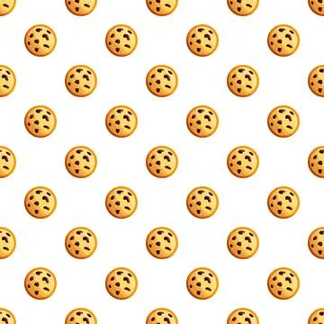 Peanut cookies pattern seamless vector Stock Illustration