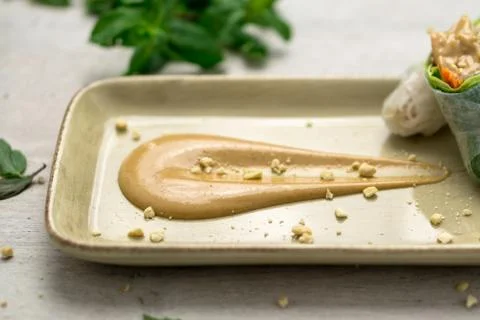 Peanut Dipping Sauce Stock Photos