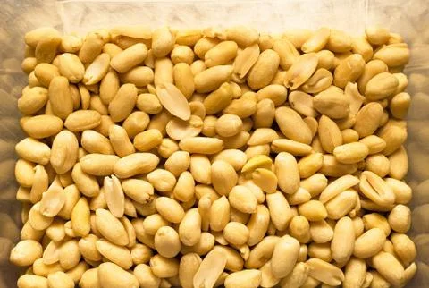 Peanut. fried. lots of peanuts. nuts are a natural product. healthy food Stock Photos