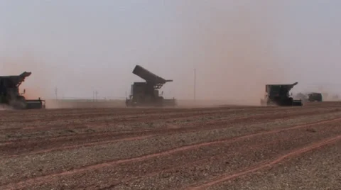 Peanut harverster:threshers Stock Footage 29790251