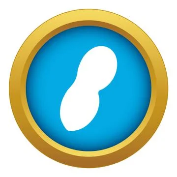 Peanut icon blue vector isolated Illustrazione stock