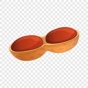 Peanut icon, cartoon style Illustrazione stock