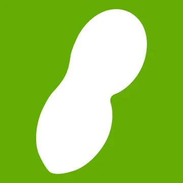 Peanut icon green Stock Illustration