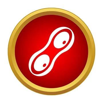 Peanut icon representing healthy snack food legume Stock Illustration