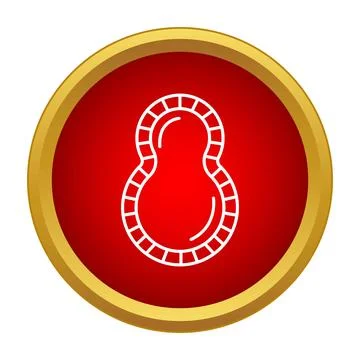 Peanut icon representing healthy snack food design Stock Illustration