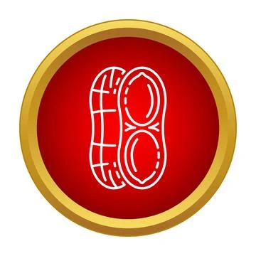 Peanut icon showing nut in shell Stock Illustration