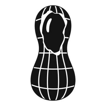 Peanut icon, simple style Stock Illustration