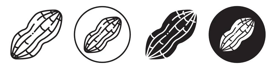 Peanut Icon vector set collection for web Stock Illustration