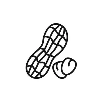 Peanut icon vector set collection for web Stock Illustration