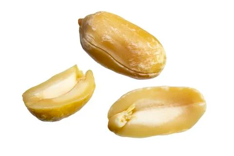 Peanut isolated closeup without shell as package design element Photos