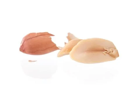 Peanut isolated shots in studio on a white background Stock Photos