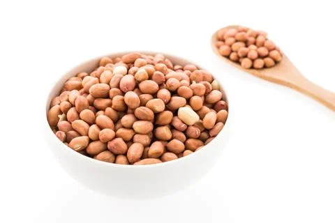 Peanut isolated on white background 스톡 사진