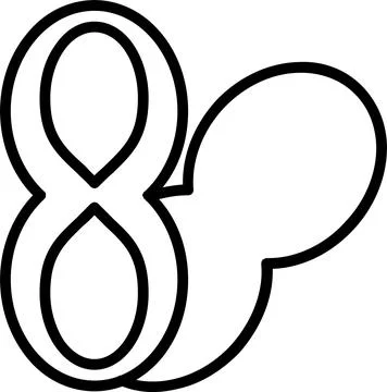Peanut Line Icon Design Stock Illustration