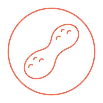 Peanut line icon Illustrazione stock