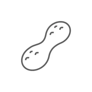 Peanut line icon Stock Illustration