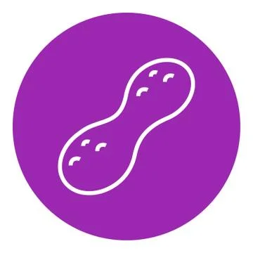 Peanut line icon Illustrazione stock